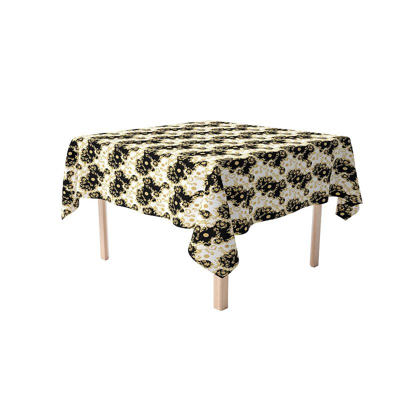 Square Tablecloth， 100% Cotton， 52x52， Floral 168