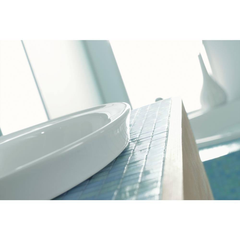 KOHLER Serif Ceramic Drop-In Bathroom Sink in White with Overflow Drain K-2075-8-0