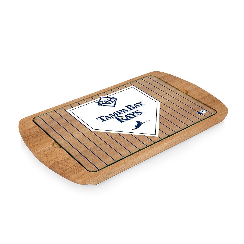 Picnic Time Tampa Bay Rays Billboard Glass Top Serving Tray