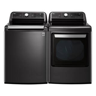 LG 5.5 Cu. Ft. SMART Top Load Washer in Black Steel with Impeller NeveRust Drum and TurboWash3D Technlogy WT7900HBA