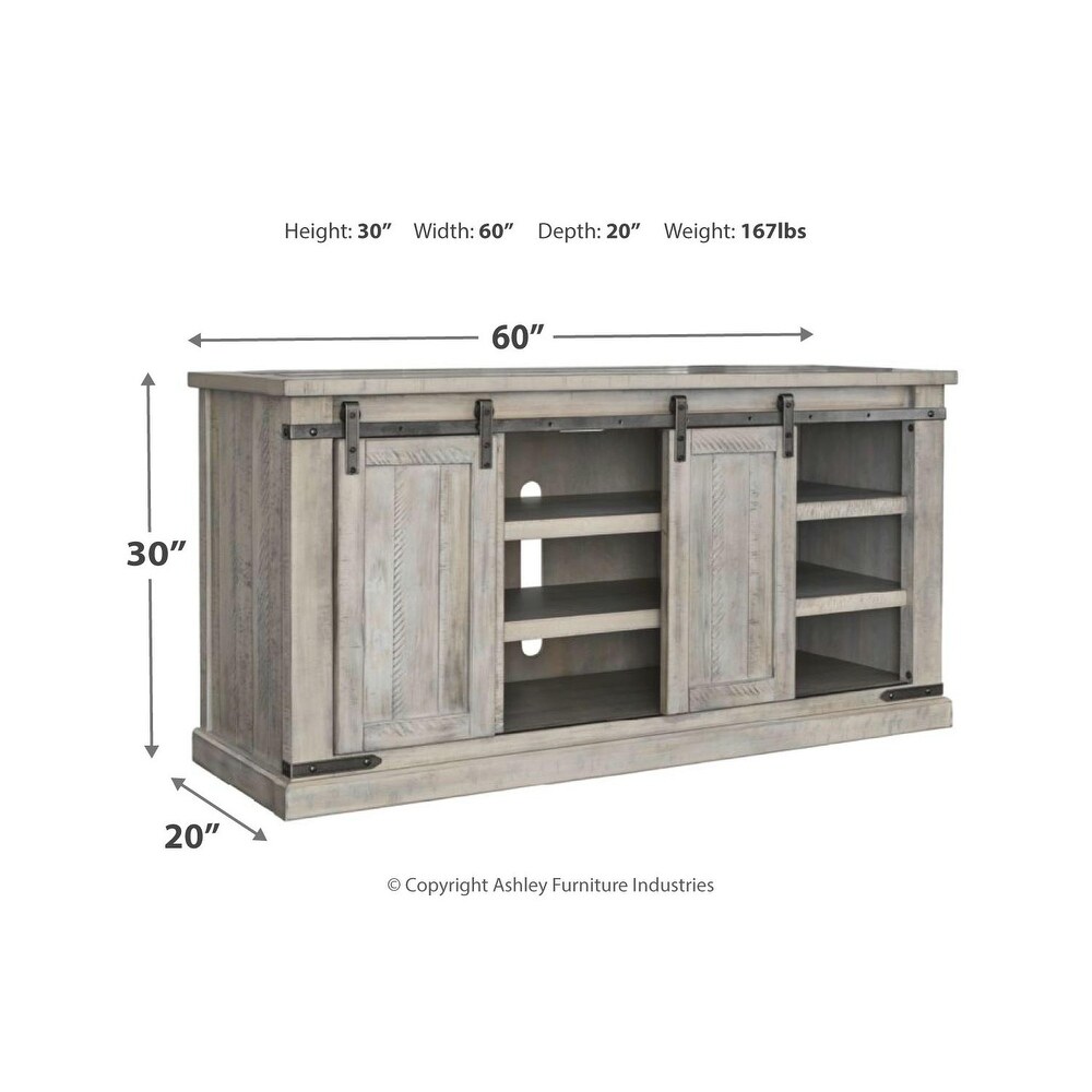 Signature Design by Ashley Carynhurst Casual TV Stand Whitewash