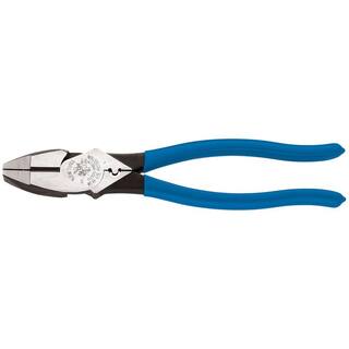 Klein Tools 9 in. Heavy Duty Side Cutting Crimping Pliers D2000-9NECR