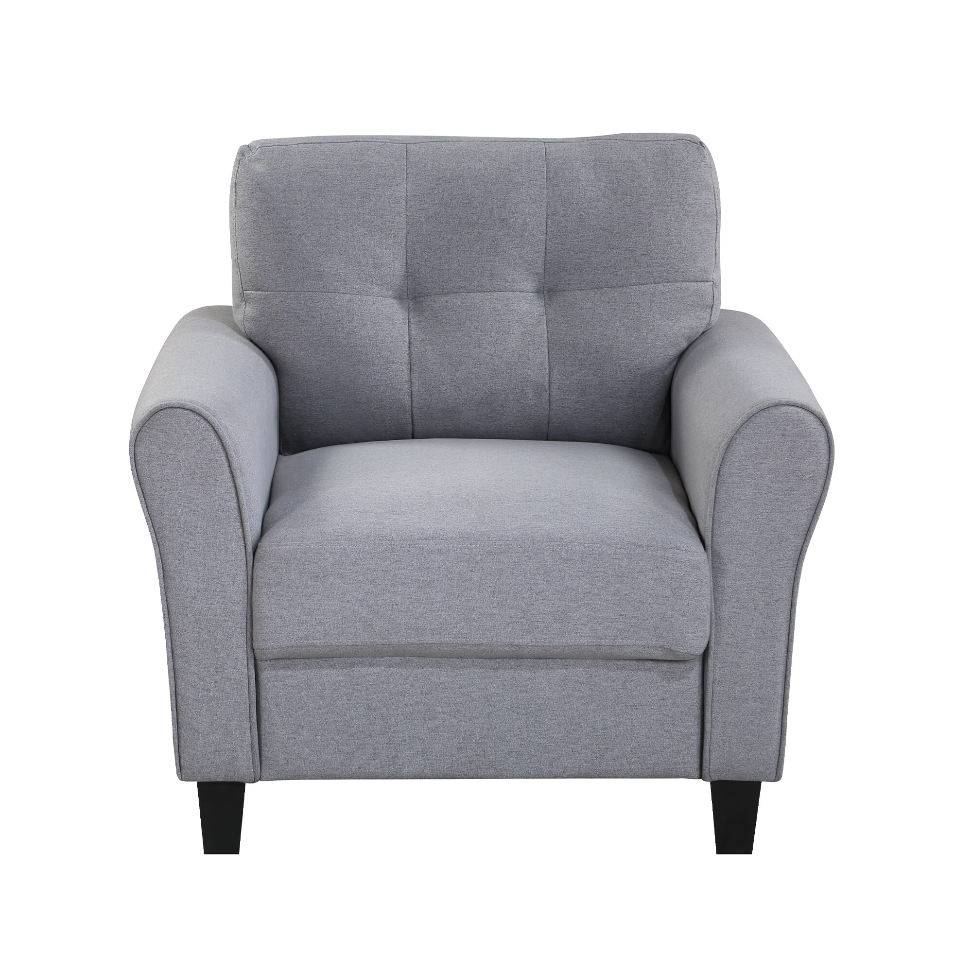 1-Seat Modern Accent Living Room Armchair Linen Upholstered Couch Furniture with Wood Frame and Durable Legs for Home or Office