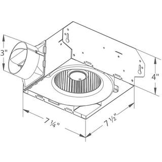 Delta Breez Slim 50 CFM Wall or Ceiling Bathroom Exhaust Fan ENERGY STAR (3-Pack) SLM50-3P