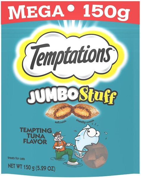 Temptations Jumbo Stuff Tempting Tuna Flavor Soft and Crunchy Cat Treats