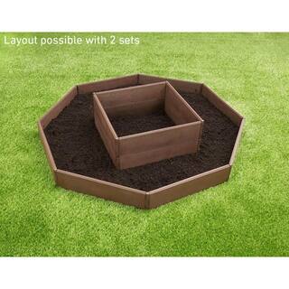 Emsco Bloomers Series 3.8 ft. x 3.8 ft. Brown Resin Raised Garden Bed 2455