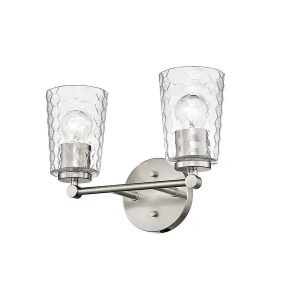 Millennium Lighting Ashli 2 Light Vanity Light with Clear Honeycomb Glass Shades