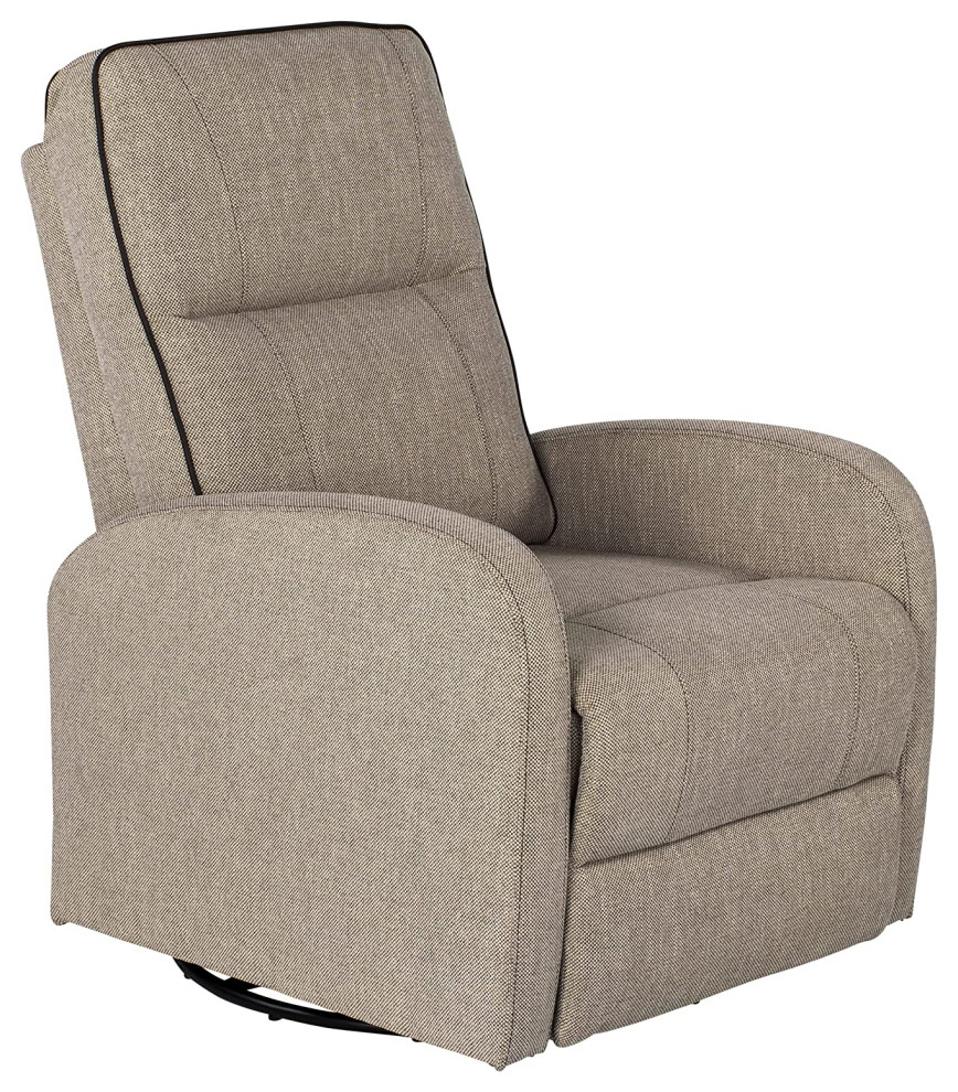 Swiveling Recliner  Pushback Design With Comfortable Padded Seat   Modern   Recliner Chairs   by Decorn  Houzz