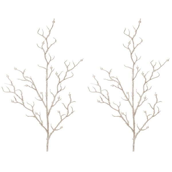 Beaded Pearl Twig Spray (Set of 2)