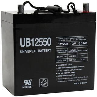 UPG 12-Volt 55 Ah (+ on right) Z1 Terminal Sealed Lead Acid (SLA) Rechargeable AGM Battery UB12550 (Group 22NF)