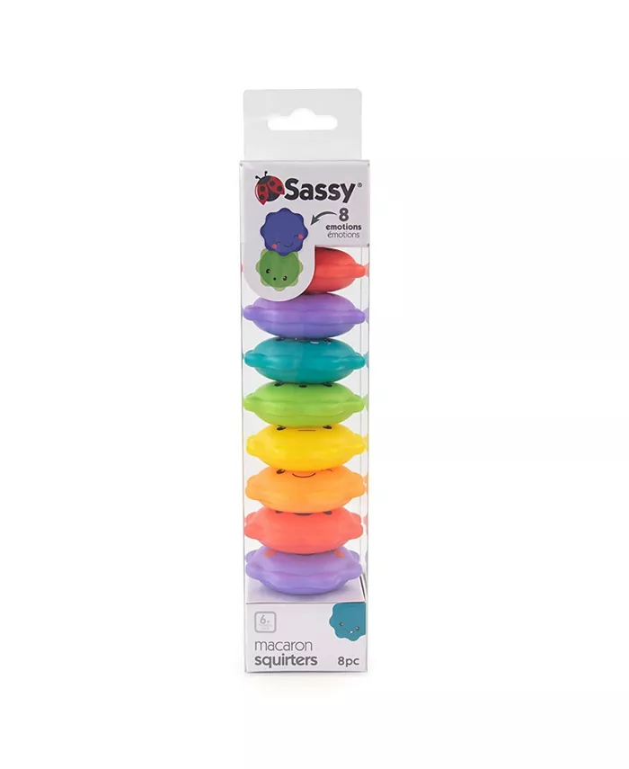 Sassy Baby Sassy Macaron Bath Squirter Toys， 8 Piece， 6 Month plus