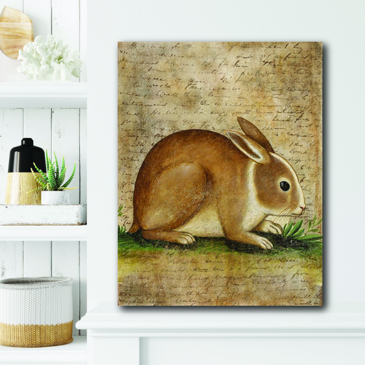 COURTSIDE MARKET Vintage Rabbit III Canvas Wall Art