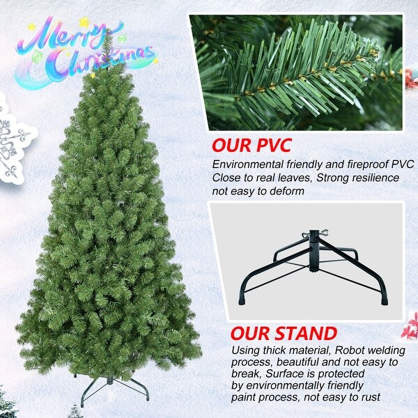 PVC Round Tip Green Christmas Tree (with Lights)