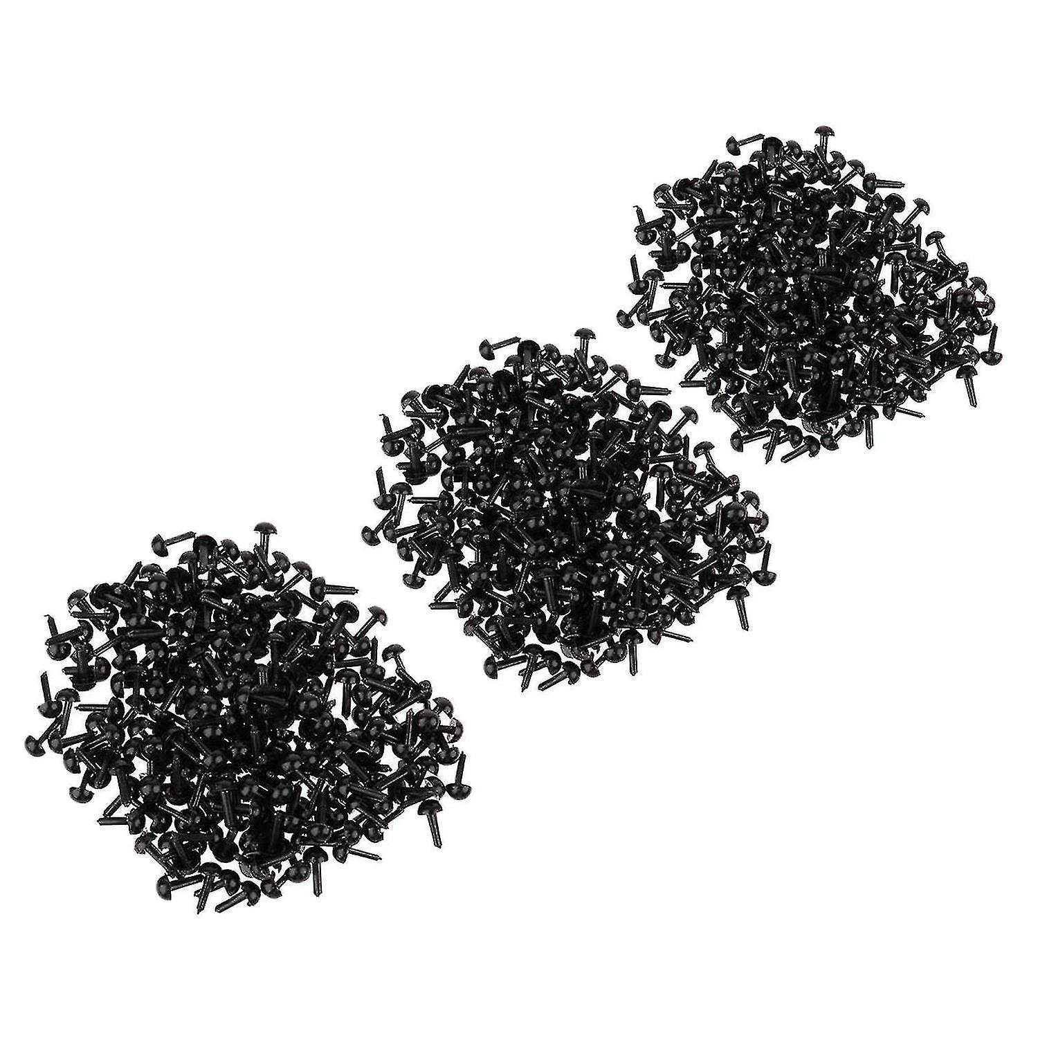 600pcs Black Plastic Safety Eyes For Doll Animal Toys