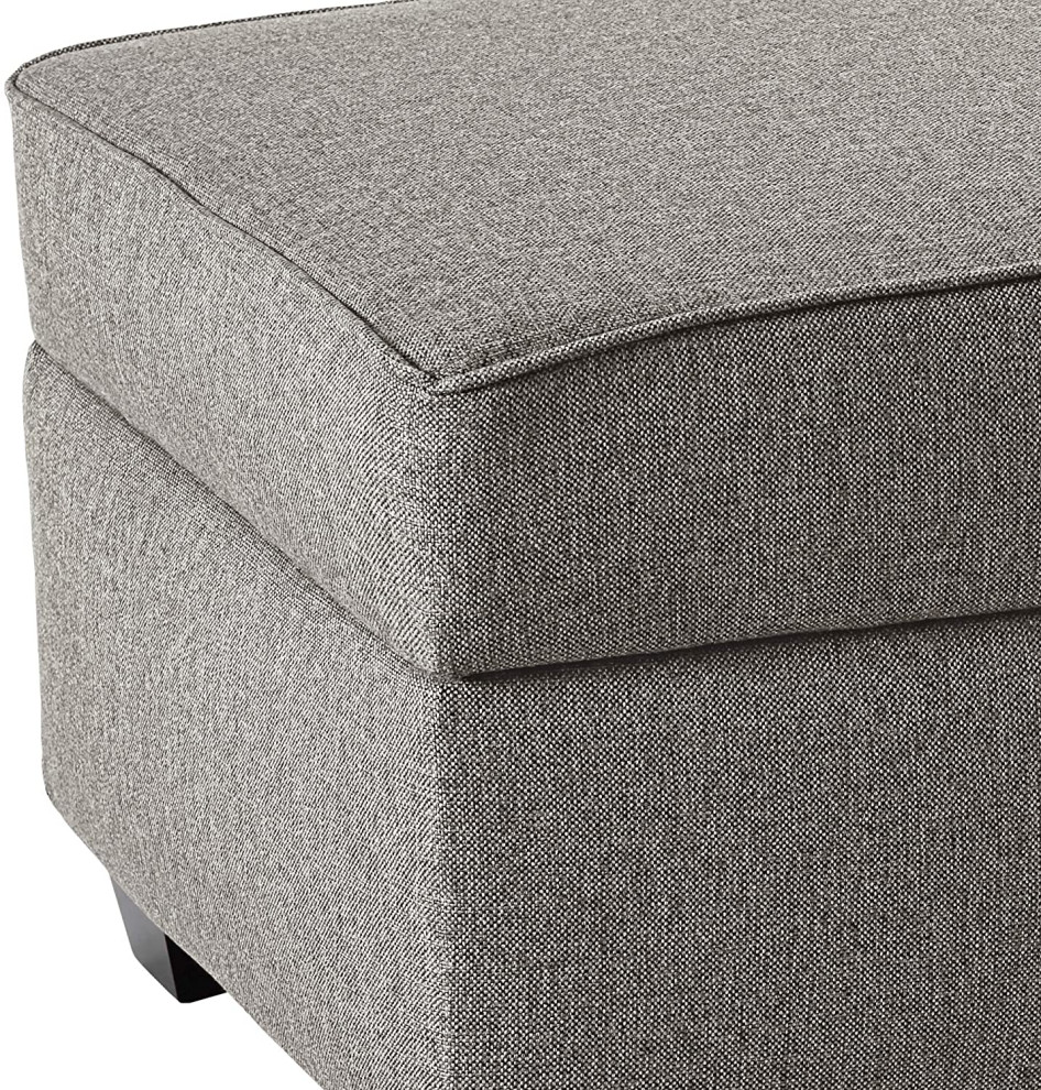 Rectangular Storage Ottoman  Polyester Upholstery With Extra Padded Seat   Contemporary   Footstools And Ottomans   by Decorn  Houzz