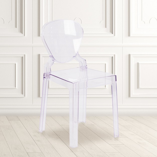 Flash Furniture Ghost Chair With Tear Back In Transparent Crystal