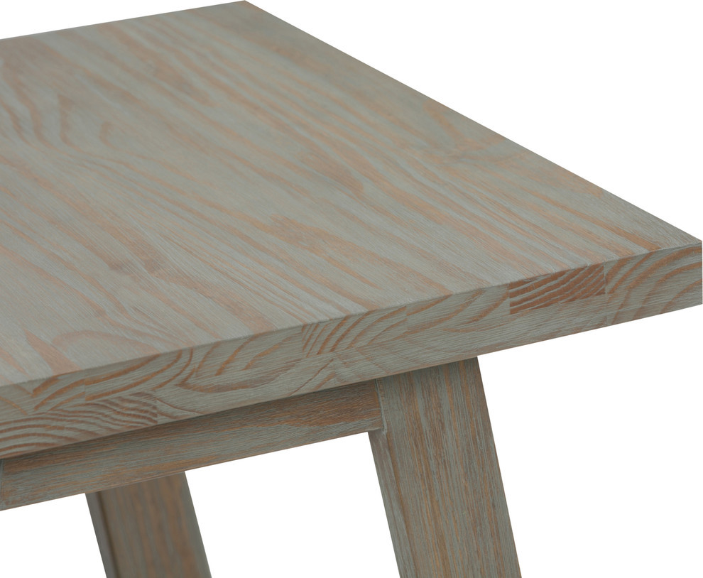 Sawhorse Solid Wood 22 quotwide Square Modern End Side Table   Farmhouse   Side Tables And End Tables   by Simpli Home Ltd.  Houzz