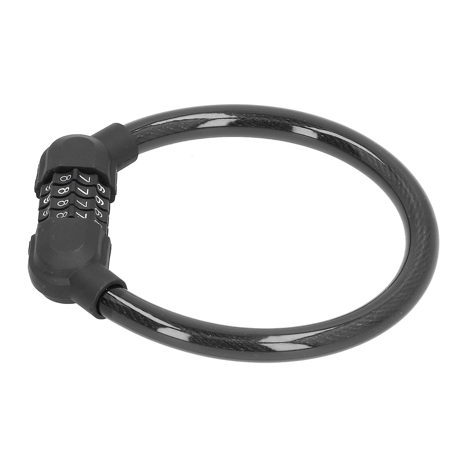 Bike Lock Cable High Security 4digit Number Bicycle Cable Locks For Cycling Outdoorsblack