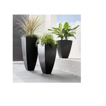 Huge Metal Planter Set of Two Custom Made Metal Planter Pots Garden Supplies For Living Room Use Home Decoration