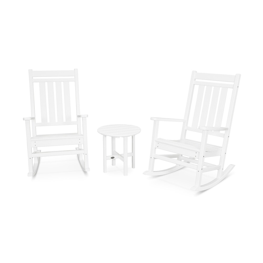 POLYWOOD Estate 3 Piece Porch Rocking Chair Set