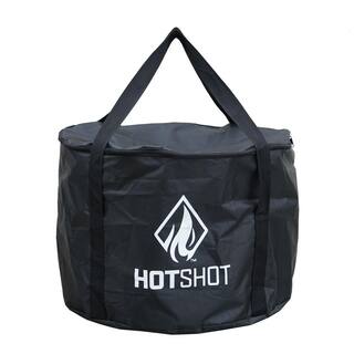 HotShot Explorer Portable Low Smoke 19.5 in. Round Wood-Burning Fire Pit in Stainless Steel with Carry Bag 52258