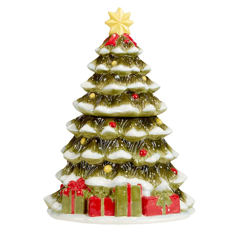 Certified International Silent Night Christmas Tree 3D Cookie Jar