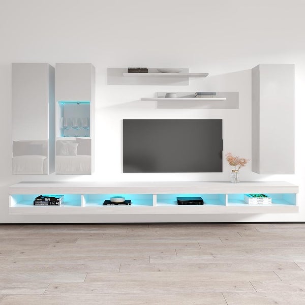 Fly EF5 34TV Wall Mounted Floating Modern Entertainment Center