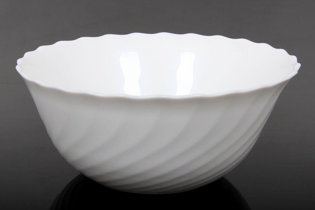 Luminarc Trianon White Glass Salad Bowl 18 cm