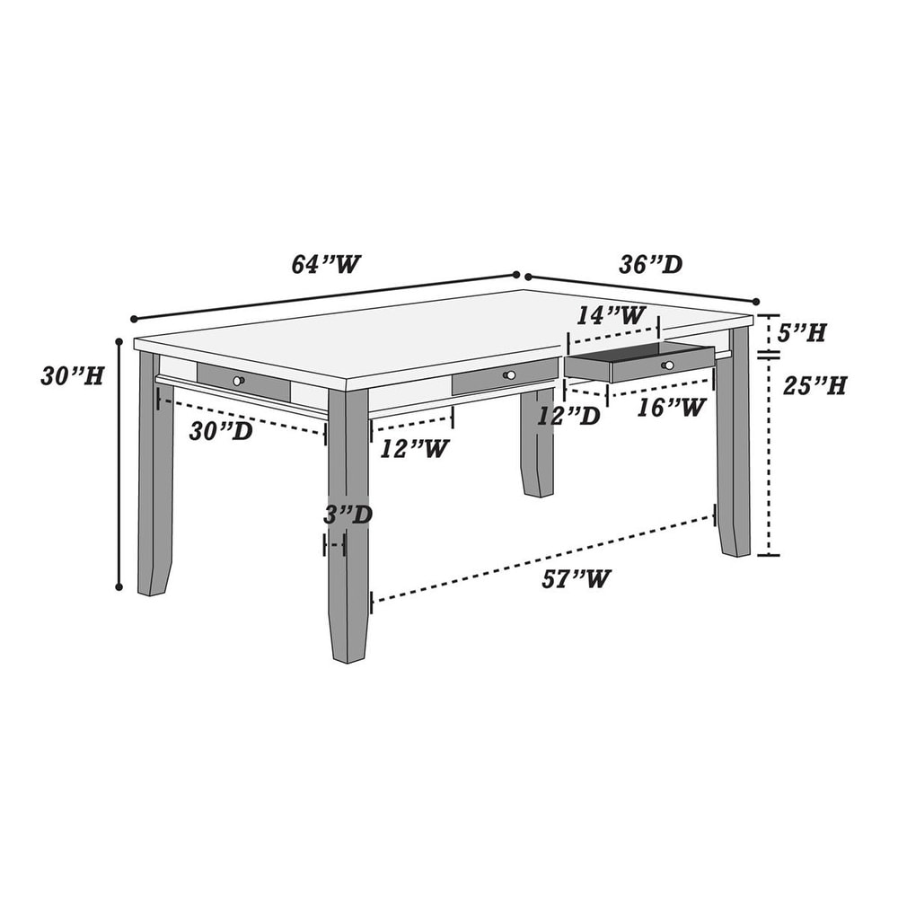 Classic Rectangular Dining Table with Pull out Drawers