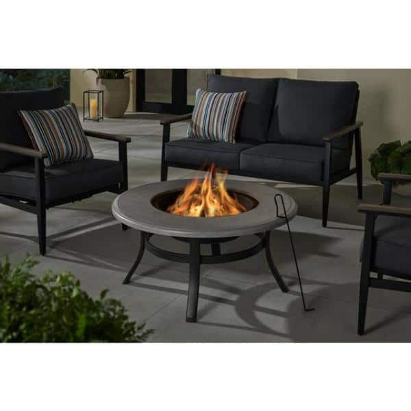 Hampton Bay 22 in. Outdoor Round Steel Fire Pit Insert Replacement Set (3-Pieces) 3022FP-3PC