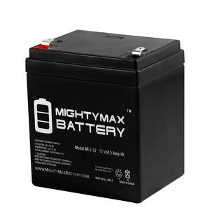 MIGHTY MAX BATTERY 12V 5AH SLA Battery Replacement for EB1250F2 ELB 1250A ML5-122676471