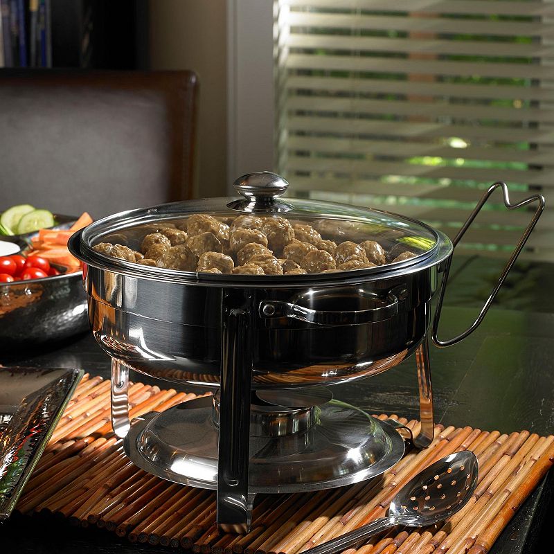 Gibson Home Langston 6-Piece 4.5 Quart Round Chafing Dish Set