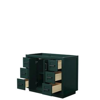 Wyndham Collection Miranda 41.25 in. W x 21.75 in. D x 33 in. H Single Bath Vanity Cabinet without Top in Green WCF292942SGKCXSXXMXX