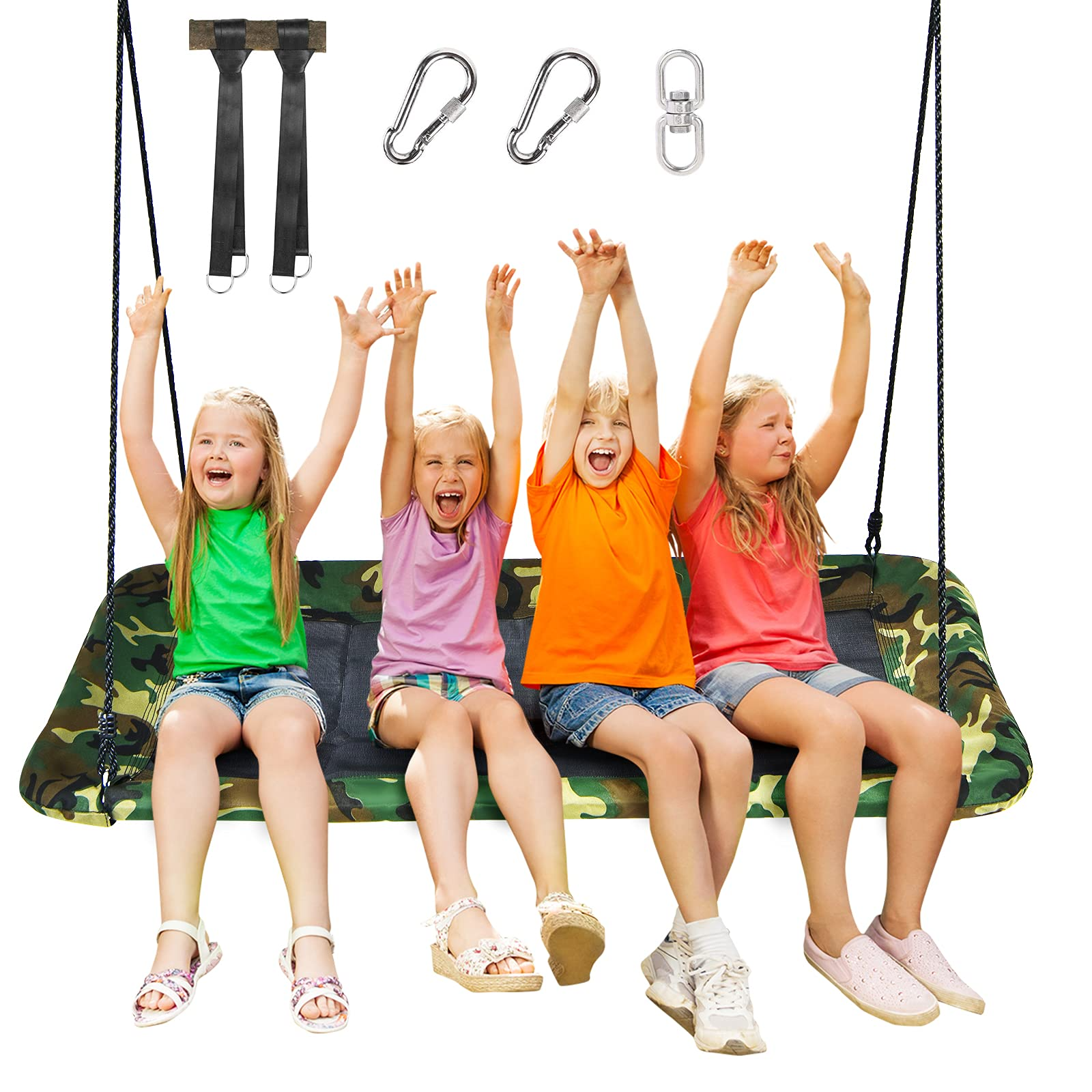 Costzon 700lb Giant 60'' Platform Saucer Tree Swing Set for Kids and Adult