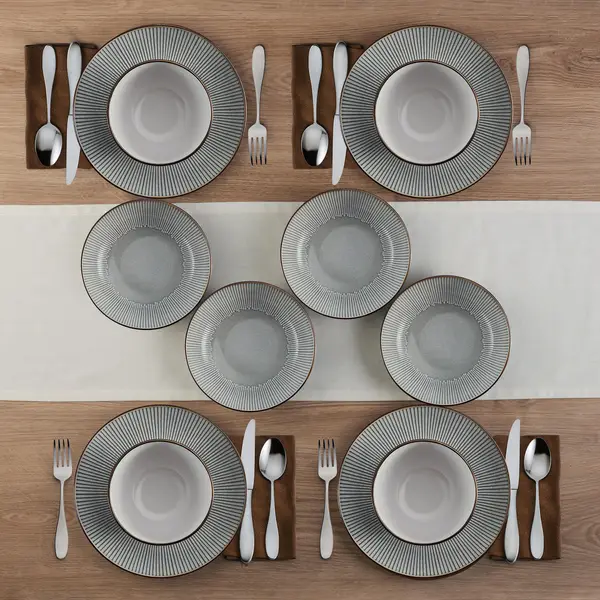 Pfaltzgraff 12-Piece Arlie Gray Dinnerware Set