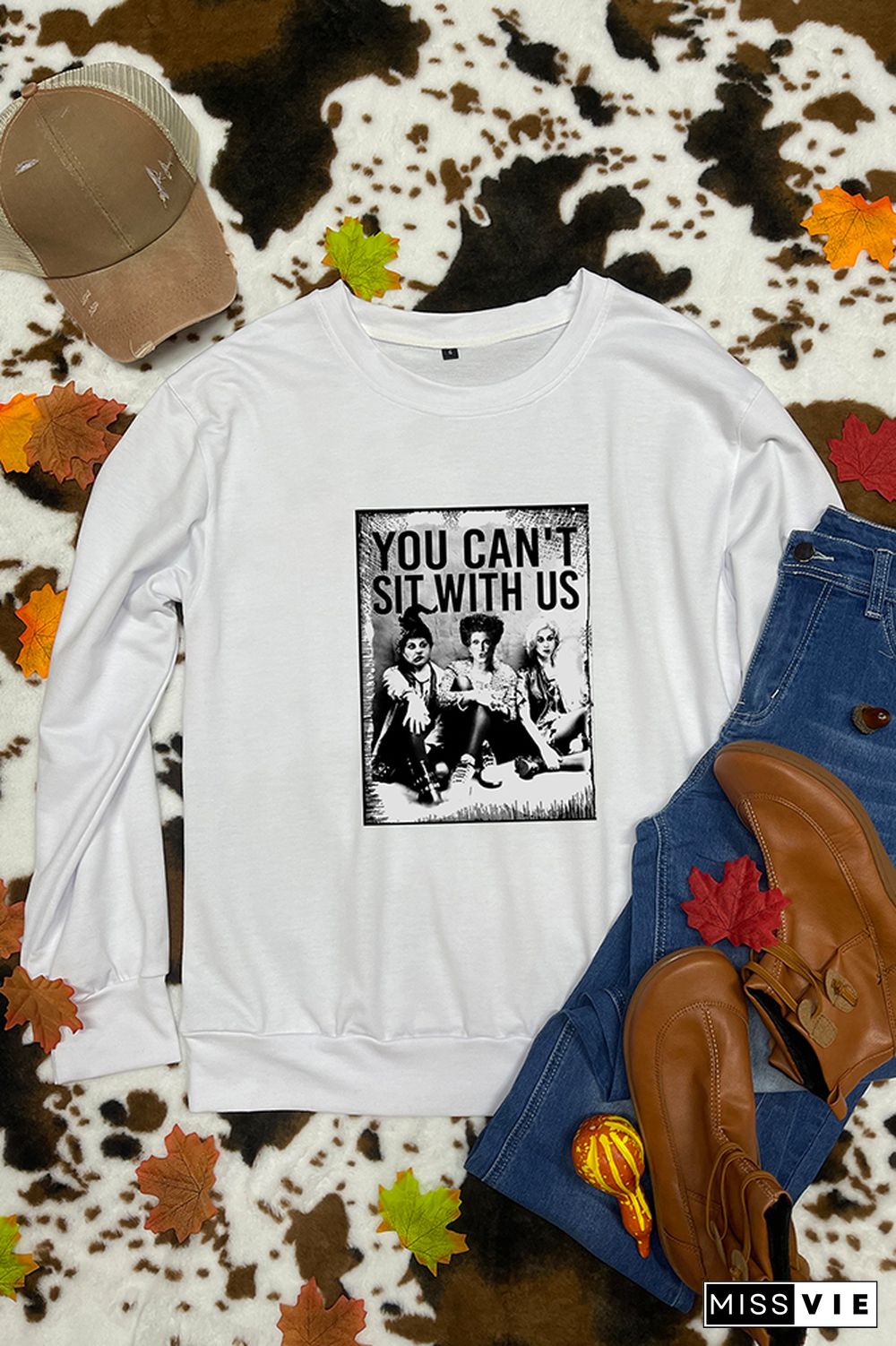 You Can't Sit With Us Halloween Crewneck Sweatshirt Wholesale