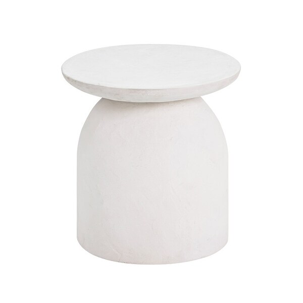 Aloe White Concrete Indoor / Outdoor Side Table