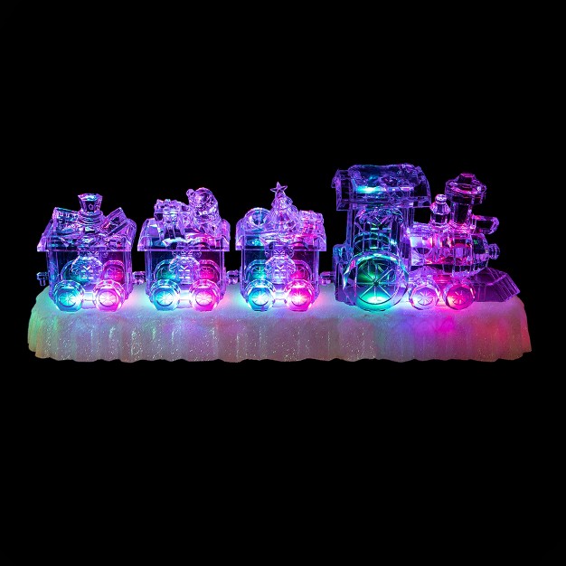 Led Lighted Musical Icy Crystal Locomotive Train Christmas Decoration