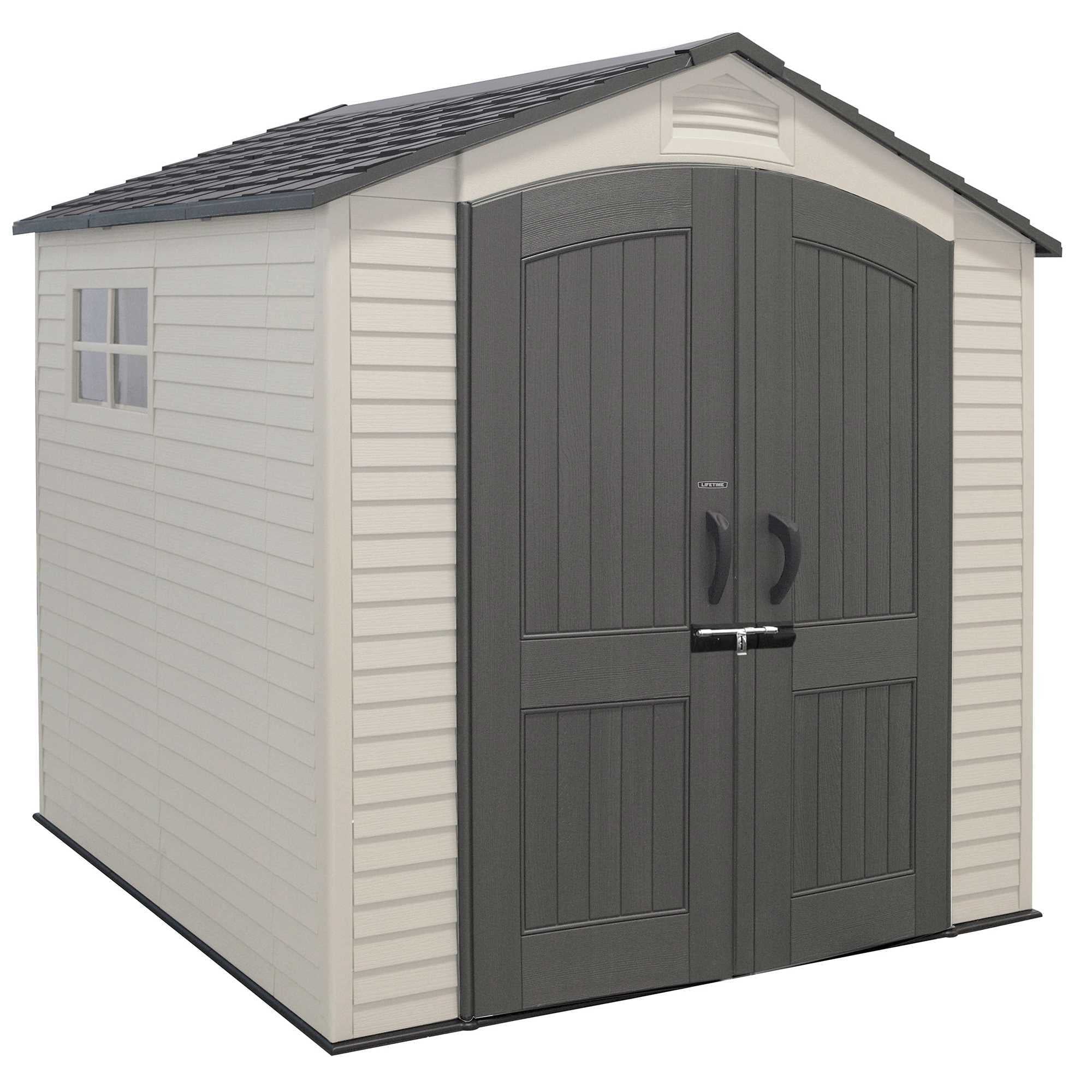 Lifetime 7 ft. x 7 ft. Outdoor Plastic Storage Shed, 60042