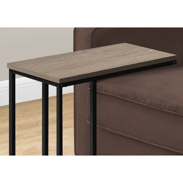 Accent Table， C-shaped， End， Side， Snack， Living Room， Bedroom， Metal， Laminate， Contemporary， Modern - 15.75