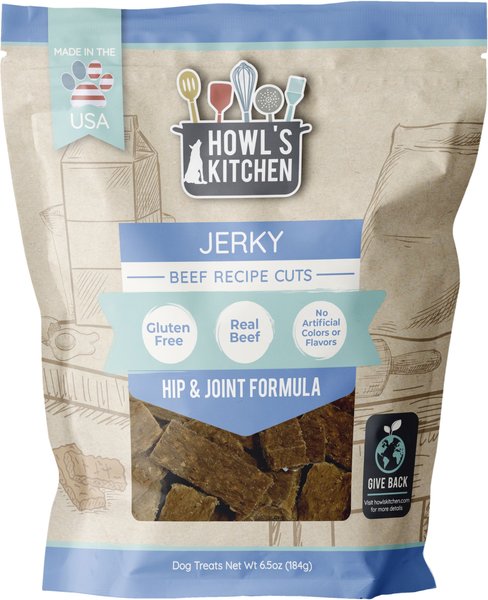 Howl's Kitchen Beef Jerky Cuts Dog Jerk Treat， 6.5-oz bag