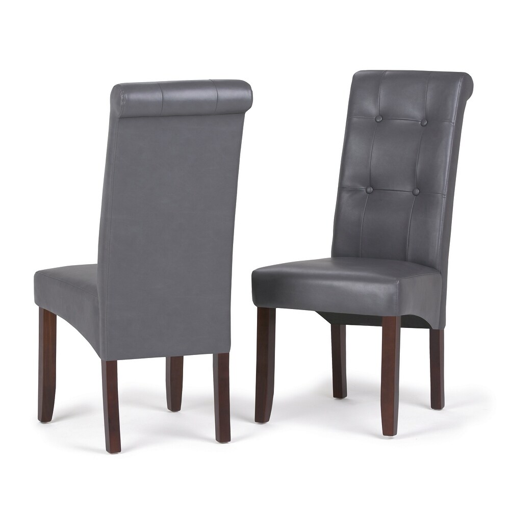 WYNDENHALL Essex Deluxe Tufted Parson Chair (Set of 2)   18.9\