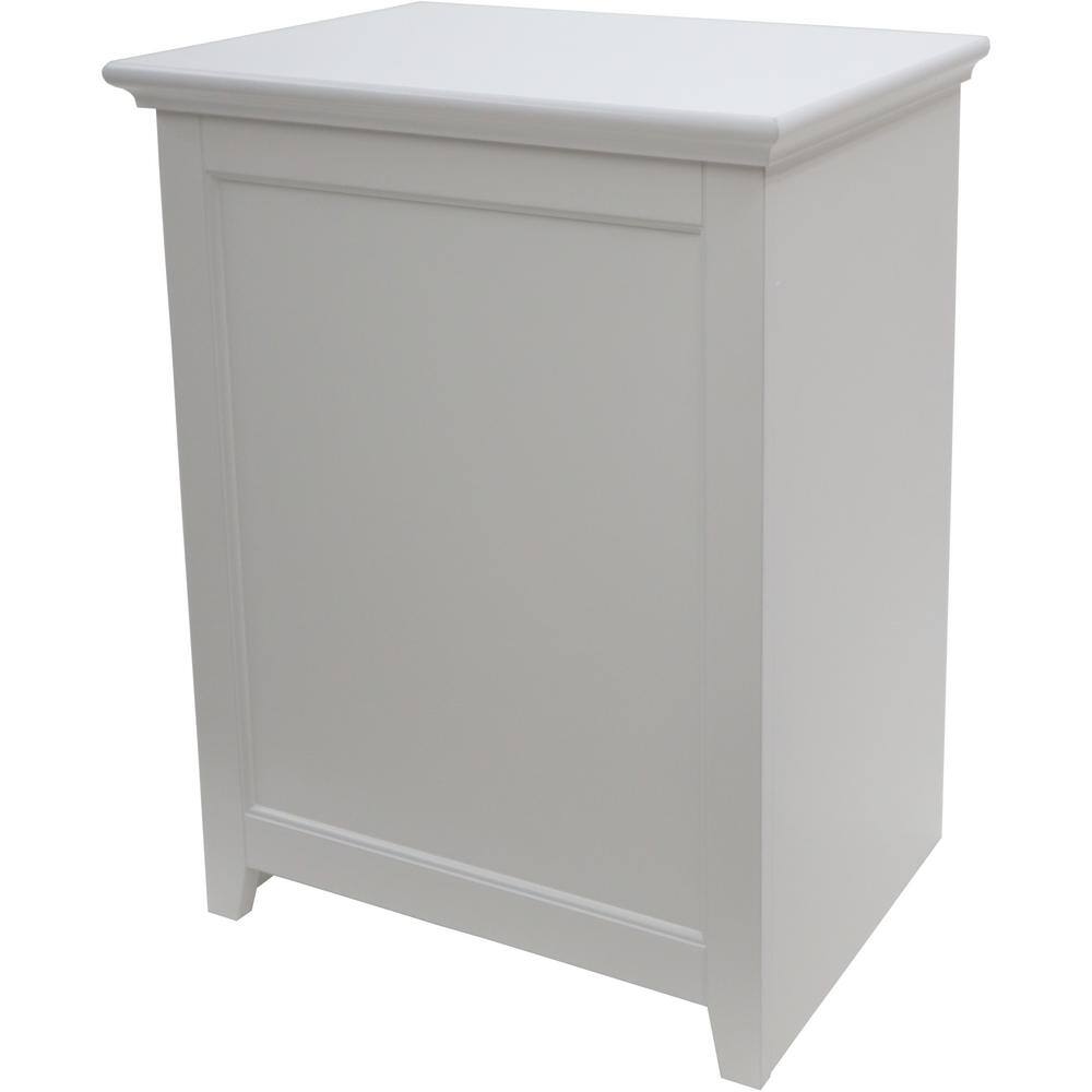 Redmon Contemporary Country White No Additional Features Wood Laundry Hamper with Shaker Style Panels 5230WH