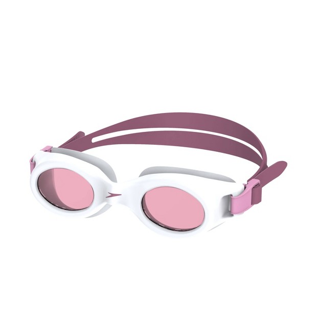 Speedo Jr Glide Swim Goggles White pink