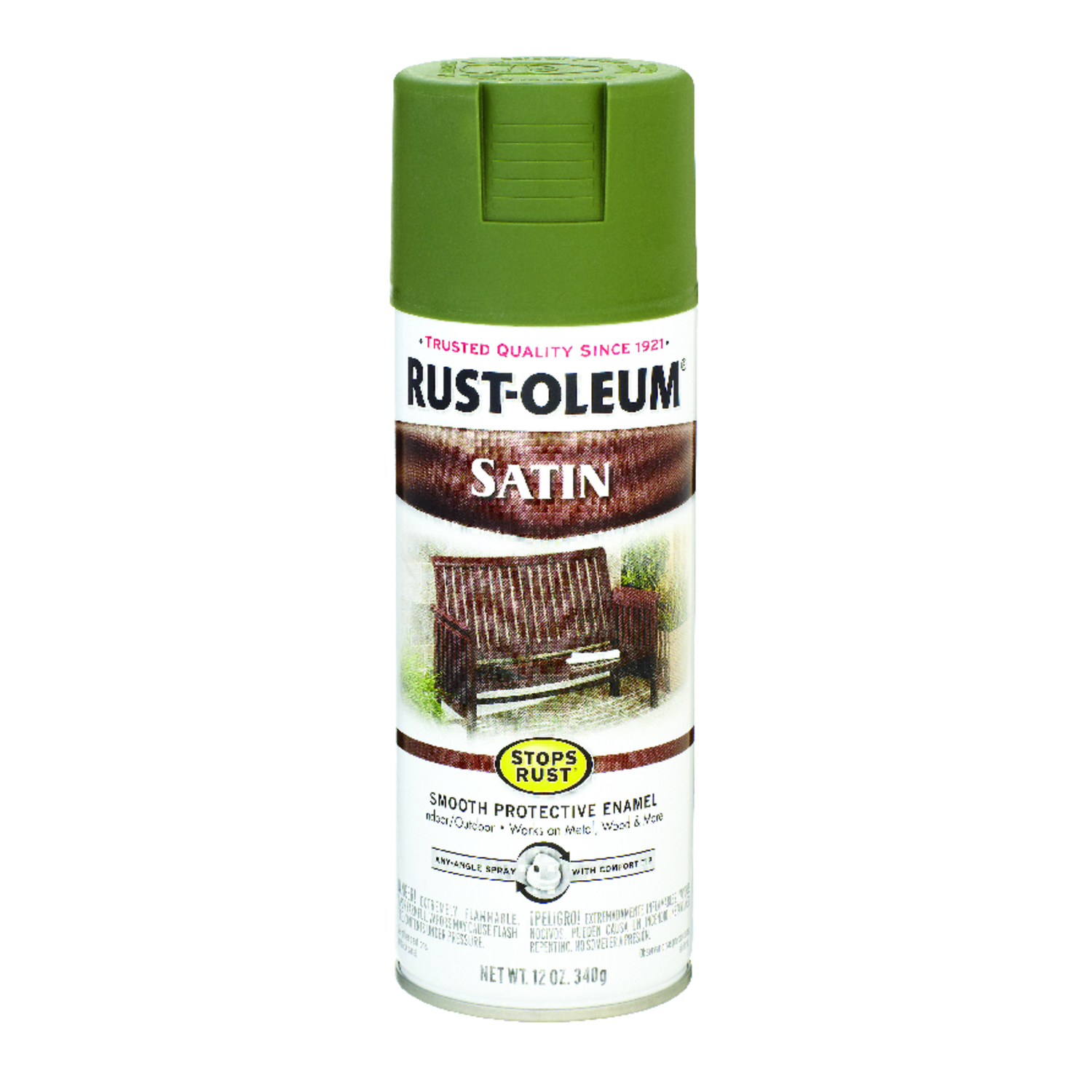 Rust-Oleum Stops Rust Satin Sage Enamel Spray Paint 12 oz