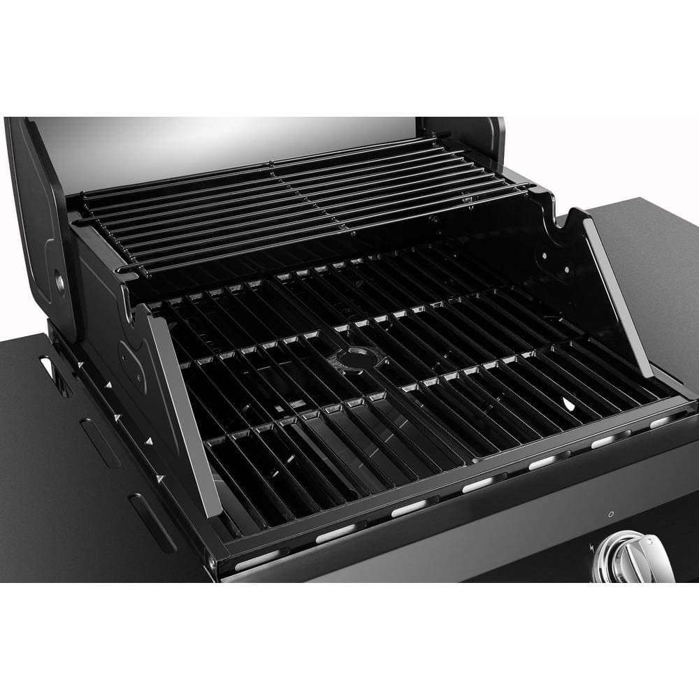 DynaGlo Premier 2Burner Propane Gas Grill with Folding Side Tables in Black