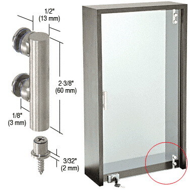 CRL 12PVH Brushed Stainless Cabinet Door Pivot Hin...