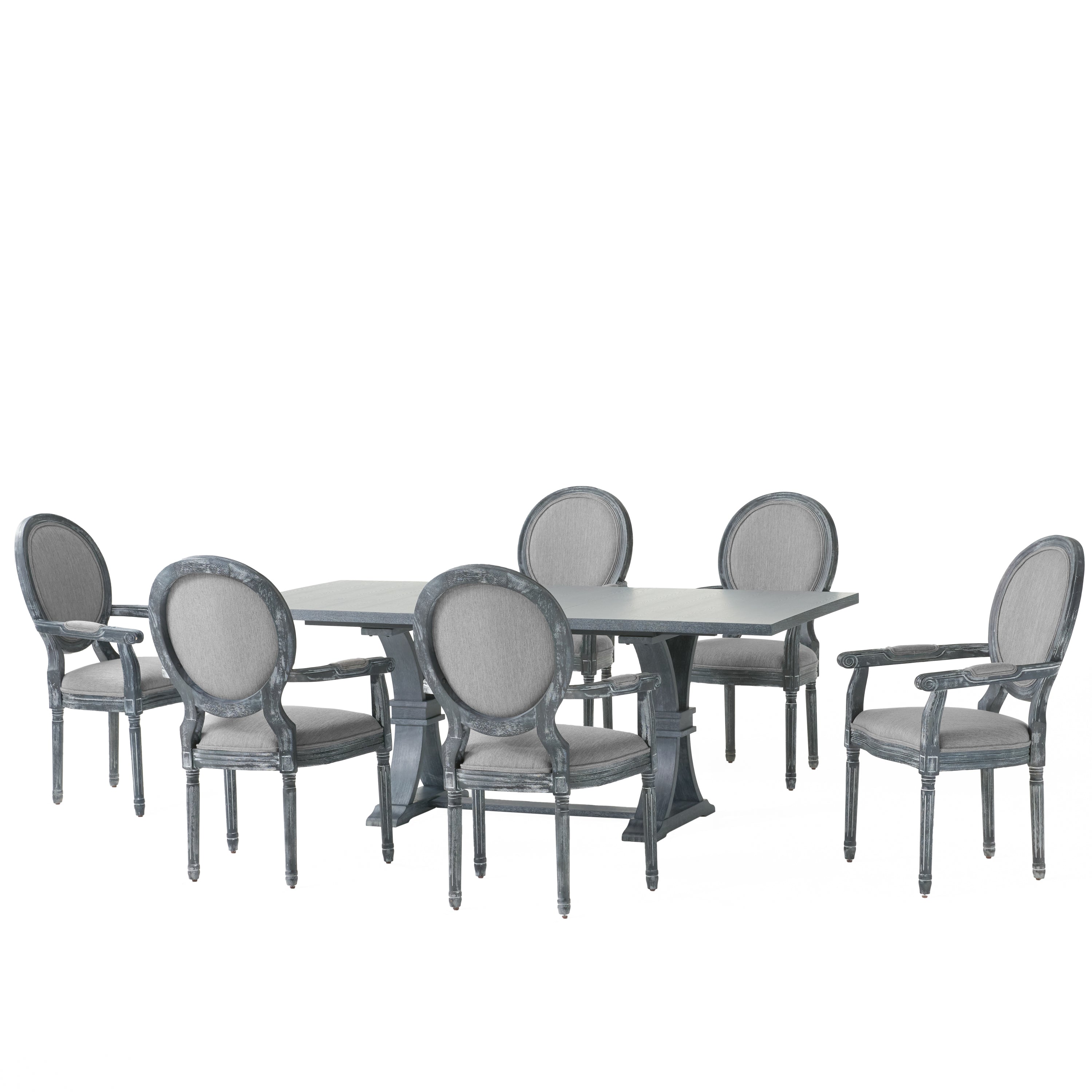 Aisenbrey French Country Wood 7-Piece Expandable Dining Set