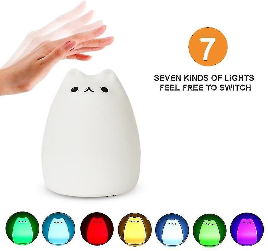 Night Light Child Rechargeable Bedside Lamp Usb Silicone Penguin Baby Sleep Aids Touch Control Dimmable With Warm Light