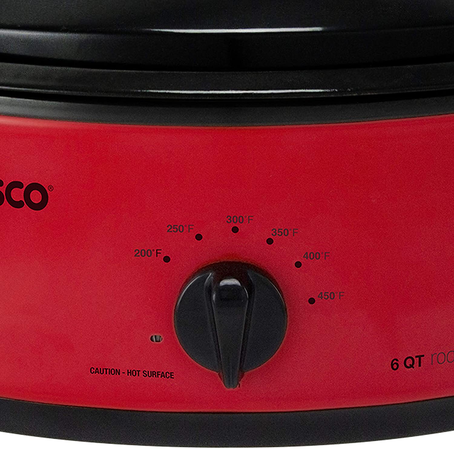 NESCO 4816-12 Roaster Oven with Porcelain Cookwell， Red， 6 quart， 750 watts